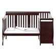 Stork Craft 4-in-1 Portofino Crib & Changer Combo in Espresso