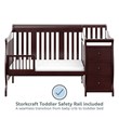 Stork Craft 4-in-1 Portofino Crib & Changer Combo in Espresso