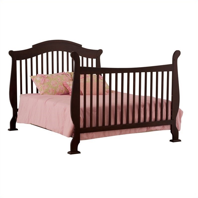 4in1 Fixed Side Convertible Crib in Espresso 04587259