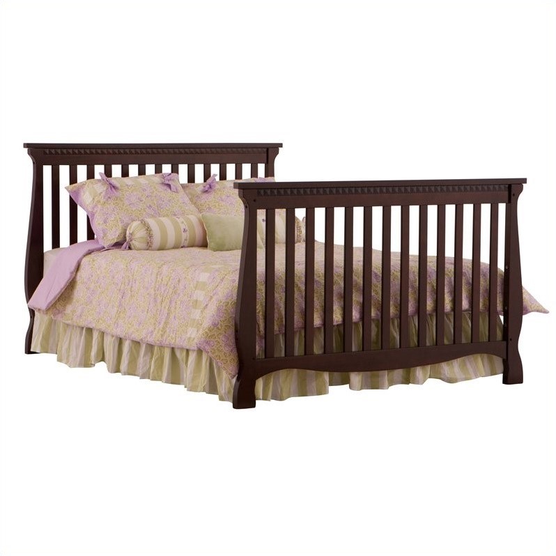 4in1 Fixed Side Convertible Crib in Espresso 04587139