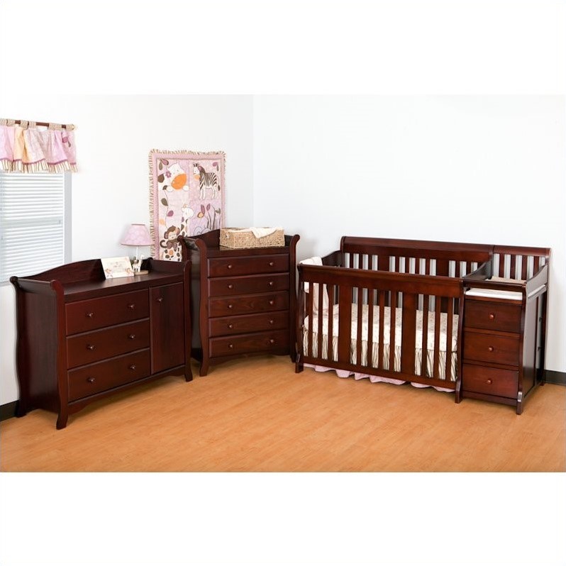 4in1 Crib & Changer Combo in Cherry 04586474