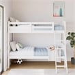 Stork Craft Long Horn Solid Wood Twin over Twin Bunk Bed in White