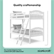 Stork Craft Long Horn Solid Wood Twin over Twin Bunk Bed in White
