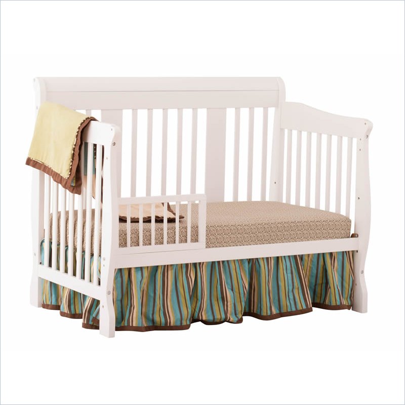 Stork Craft Tuscany 4 in 1 Stages Baby Crib in White Homesquare