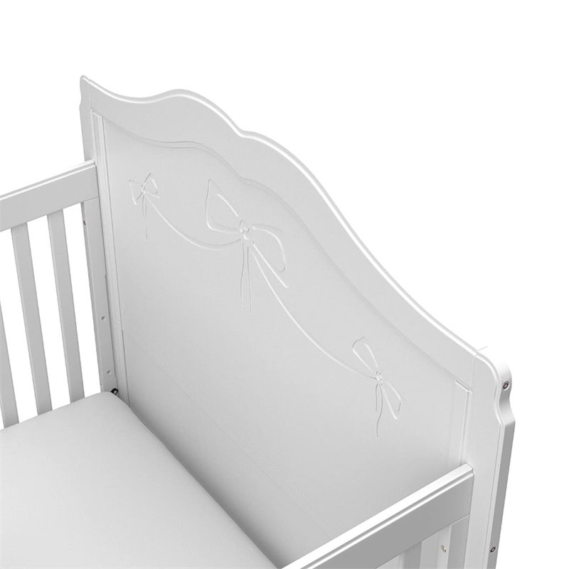 Stork Craft Princess Fixed Side Convertible Crib In White 04587 151