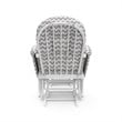 Storkcraft White Frame Hoop Glider with Ottoman in Chevron