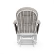 Stork Craft Hoop Custom Glider and Ottoman in White and Taupe Swirl