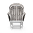 Stork Craft Hoop Custom Glider and Ottoman in White and Taupe Swirl