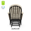 Stork Craft Hoop Custom Glider and Ottoman in White/Pink Blush Twirl