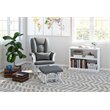 Stork Craft Custom Tuscany Glider and Ottoman in White and Gray