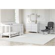 Stork Craft Custom Tuscany Glider and Ottoman in White and Gray