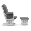 Stork Craft Custom Tuscany Glider and Ottoman in White and Gray
