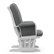 Stork Craft Custom Tuscany Glider and Ottoman in White and Gray