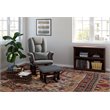 Stork Craft Custom Tuscany Glider and Ottoman in Espresso and Gray