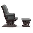 Stork Craft Custom Tuscany Glider and Ottoman in Espresso and Gray