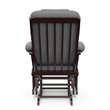 Stork Craft Custom Tuscany Glider and Ottoman in Espresso and Gray