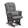 Stork Craft Custom Tuscany Glider and Ottoman in Espresso and Gray