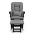 Stork Craft Custom Tuscany Glider and Ottoman in Black and Grey