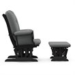 Stork Craft Custom Tuscany Glider and Ottoman in Black and Grey