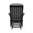 Stork Craft Custom Tuscany Glider and Ottoman in Black and Grey