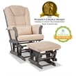 Stork Craft Tuscany Custom Glider and Ottoman in Gray and Beige