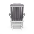 Stork Craft Tuscany Custom Glider and Ottoman in White and Slate Gray