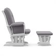 Stork Craft Tuscany Custom Glider and Ottoman in White and Slate Gray
