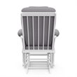 Stork Craft Tuscany Custom Glider and Ottoman in White and Slate Gray