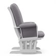 Stork Craft Tuscany Custom Glider and Ottoman in White and Slate Gray