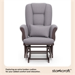 Stork Craft Tuscany Custom Glider and Ottoman in Espresso and Slate Gray