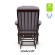 Stork Craft Tuscany Custom Glider and Ottoman in Espresso and Slate Gray