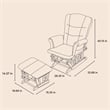 Stork Craft Tuscany Custom Glider and Ottoman in Espresso and Slate Gray
