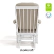 Stork Craft Tuscany Custom Glider and Ottoman in White and Taupe