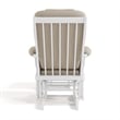 Stork Craft Tuscany Custom Glider and Ottoman in White and Taupe