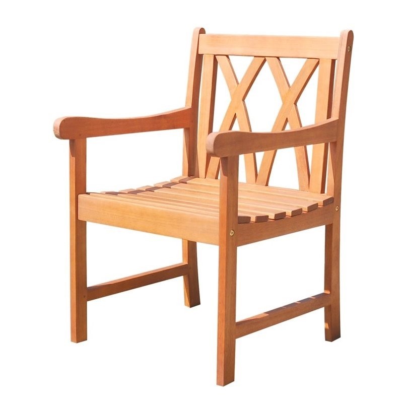 Vifah Malibu 5 Piece Patio Dining Set in Natural