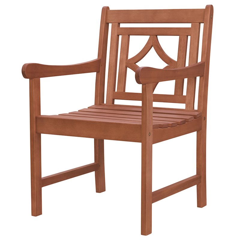 Vifah Malibu 7 Piece Curve Base Patio Dining Set in Natural