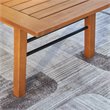 Vifah Gloucester Contemporary Patio Wood Sofa Table in Golden Oak