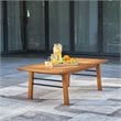 Vifah Gloucester Contemporary Patio Wood Sofa Table in Golden Oak