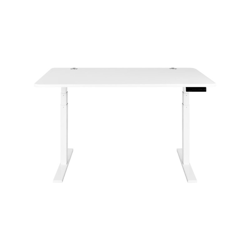 Vifah SmartDesk Adjustable Classic Metal Standing Desk in White and White