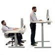 Vifah SmartDesk Adjustable Classic Metal Standing Desk in Gray and White