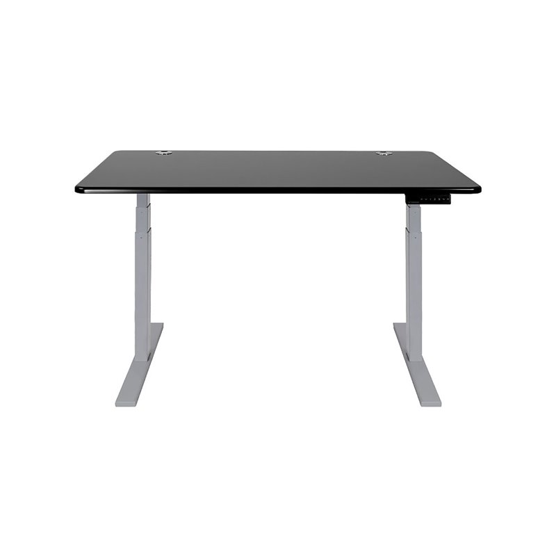 Vifah SmartDesk Adjustable Classic Metal Standing Desk in Gray and Black