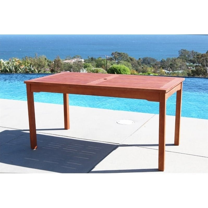 Vifah Malibu Outdoor Balthazar Rectangular Table