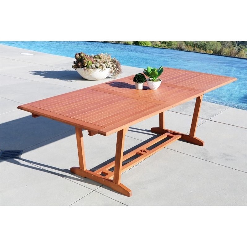 malibu rectangle extension outdoor dining table