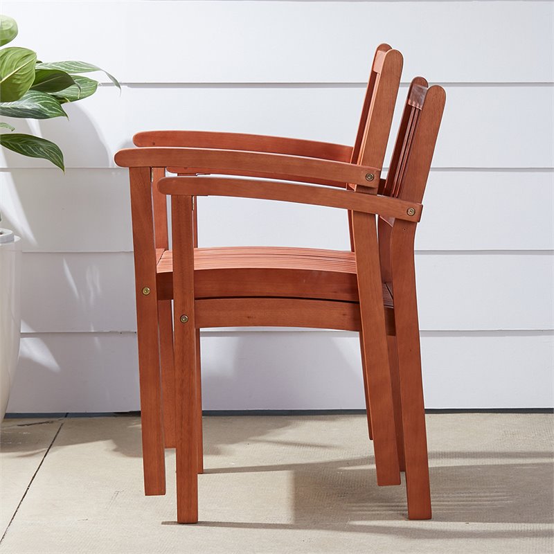 Vifah Malibu Balthazar Dining Set with 6 Folding Bistro Chairs