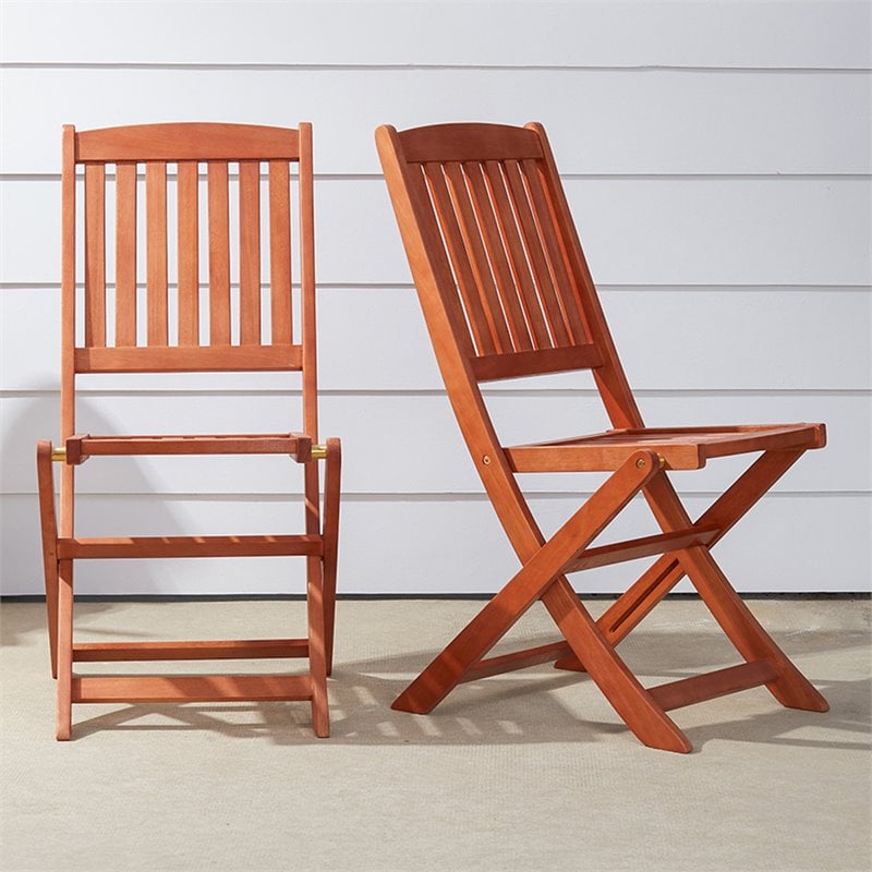 Vifah outdoor wood folding shop bistro chairs