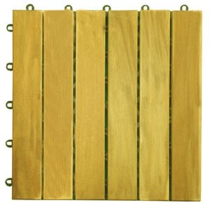 vifah premium plantation interlocking deck tile - 6 slats (set of 10)