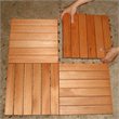 Vifah FSC Eucalyptus Interlocking Deck Tile - 6 Slats (Set of 10)