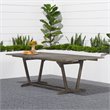 Vifah Renaissance Extendable Patio Dining Table in Gray