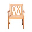 Vifah Malibu Outdoor Arm Chair in Natural