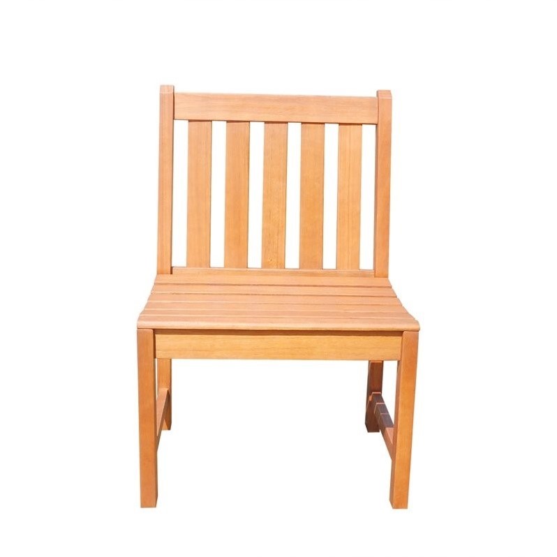 Vifah Malibu Outdoor Armless Chair in Natural